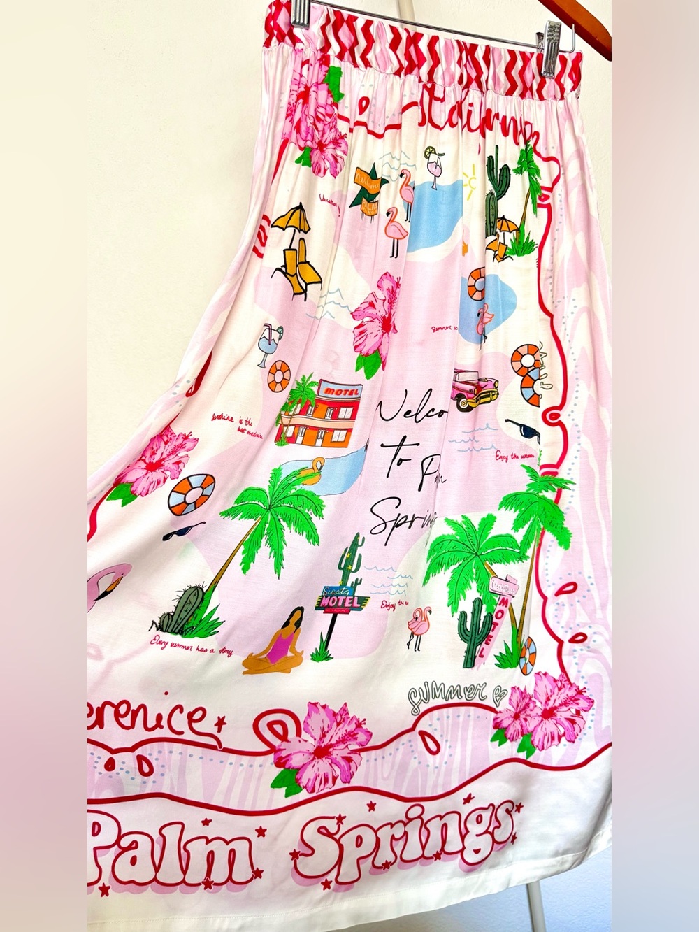 New Bernice California Palm Spring Print Joyce Skirt